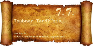 Taubner Terézia névjegykártya